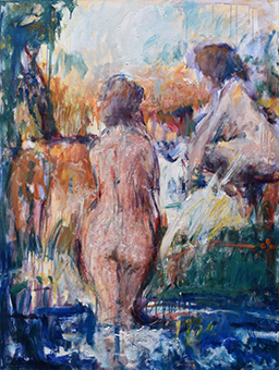 Sydorenko Les baigneuses_huilesurtoile_130x89cm_2900euros